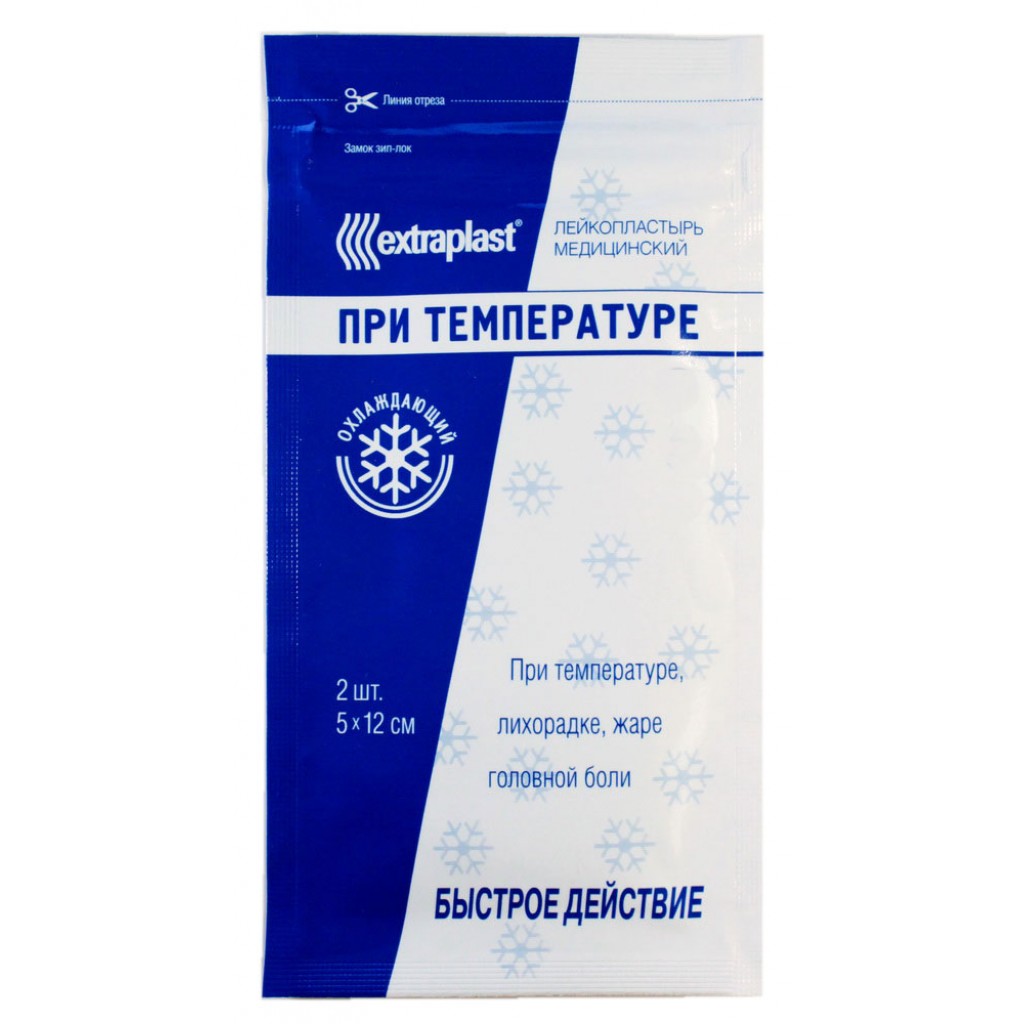Пластир-компрес Extraplast при температурі охолодний 5смx12см 2шт