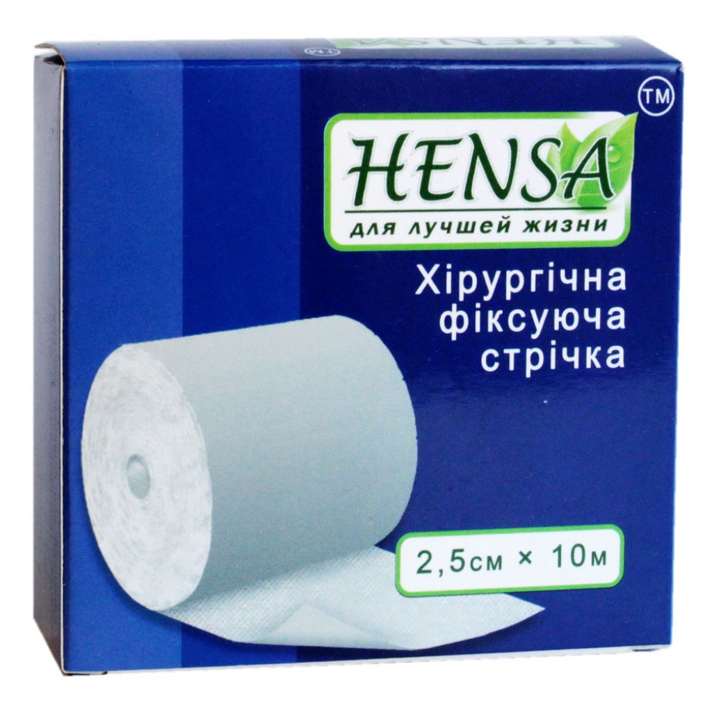 Пластир у рулоні Hensa хірургічний еластичний 2,5 cмх10м