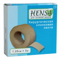 Пластырь на катушке Hensa тканый телесный 1,25cмх5м