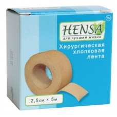 Пластир на котушці Hensa тканий тілесний 2,5смх5м
