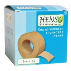 Пластир на котушці Hensa тканий тілесний 5cмх5м