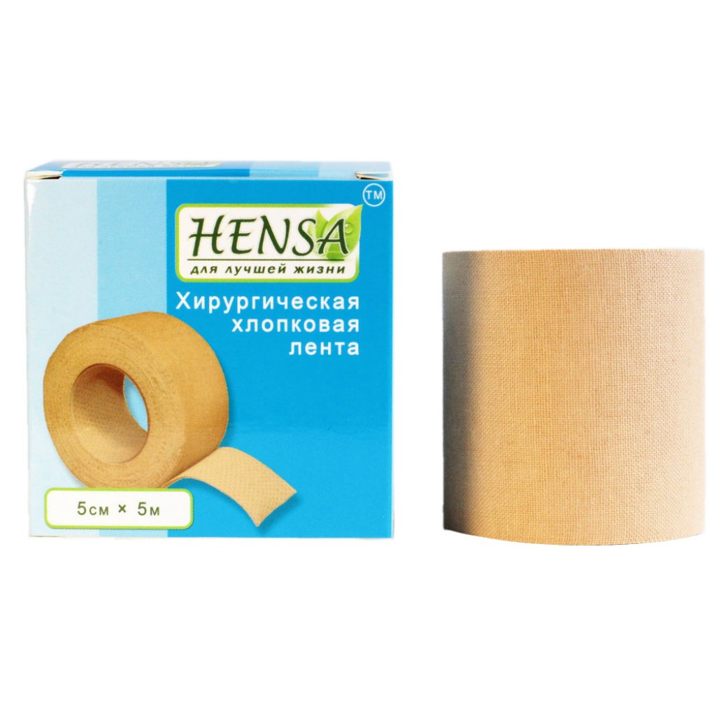 Пластир на котушці Hensa тканий тілесний 5cмх5м