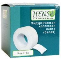 Пластырь на катушке Hensa тканый белый 5cмх5м