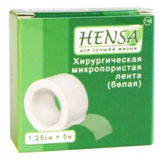 Пластир на котушці Hensa паперовий білий 1,25 см5