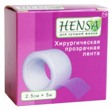 Пластир на котушці Hensa полімерний прозорий 2,5 см5
