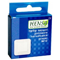 Набір пластирів Hensa нетканий білий 3,8смх3,8см 10шт