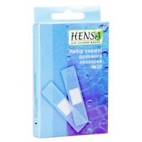 Набір пластирів Hensa полімерний прозорий 2,5смх7,2см 20шт