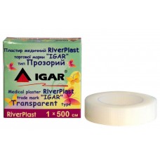 Пластир на котушці ІГАР RiverPLAST Transparent полімерний прозорий 1смх5м