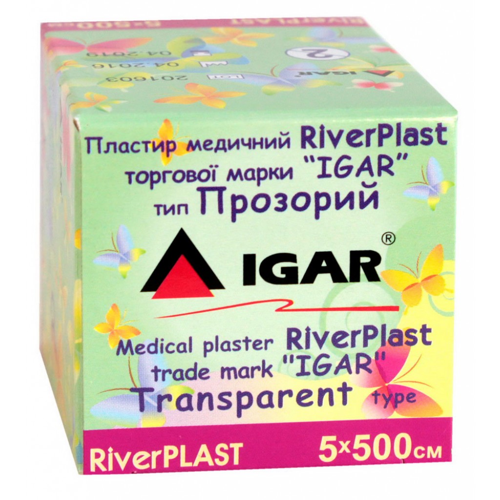 Пластир на котушці ІГАР RiverPLAST Transparent полімерний прозорий 5смх5м