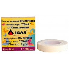 Пластир на котушці ІГАР RiverPLAST Classic тканий білий 1смх5м