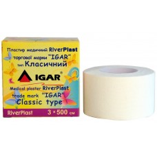 Пластир на котушці ІГАР RiverPLAST Classic тканий білий 3смх5м