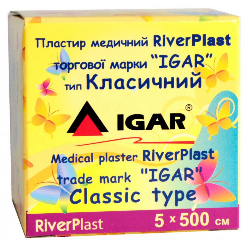 Пластир на котушці ІГАР RiverPLAST Classic тканий білий 5смх5м