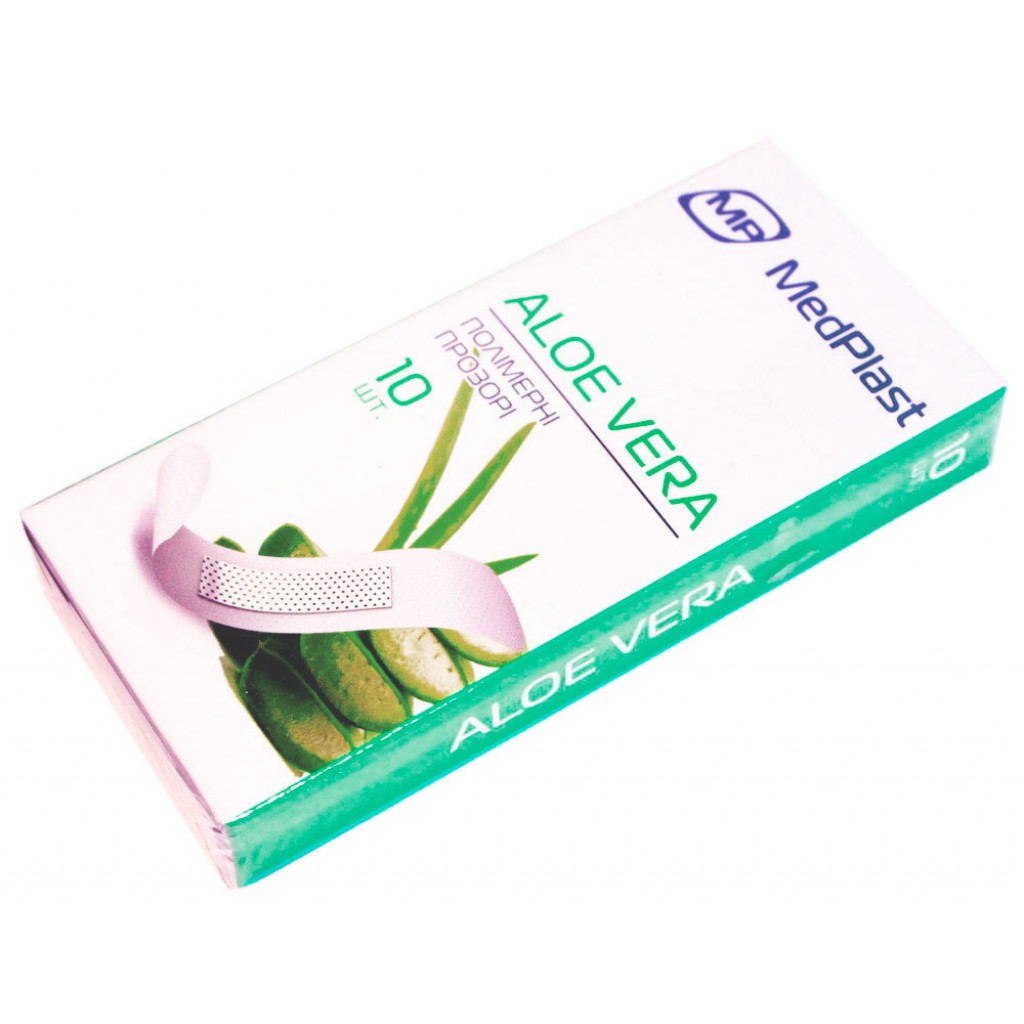 Набір пластирів MedPlast Aloe Vera полімерні прозорі 1,9смх7,2см 20шт