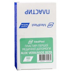 Набір пластирів MedPlast Aloe Vera полімерні прозорі 1,9смх7,2см 100шт