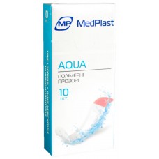 Набір пластирів MedPlast Aqua водостійкі прозорі полімерні 1,9смх7,2см 10шт
