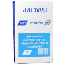 Набір пластирів MedPlast Aqua водостійкі прозорі полімерні 1,9смх7,2см 100шт