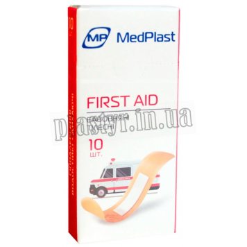 Набор пластырей MedPlast First Aids ткан тел 1,9х7,2см 10 шт