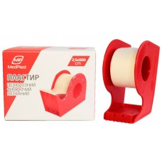 Пластир на котушці MedPlast паперовий білий 2,5смх5м на диспенсері
