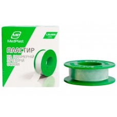 Пластир на котушці MedPlast полімерний прозорий 1,25 смх5м у пластиковій котушці