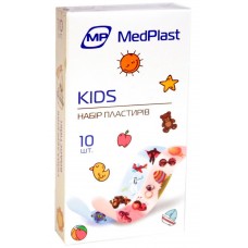 Набір пластирів MedPlast Kids дитячі з полімерними малюнками 10 шт