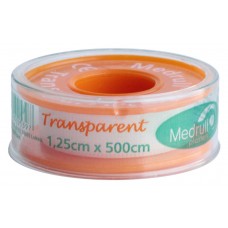 Пластир на котушці Medrull Transparent полімерний прозорий 1,25 смх5м