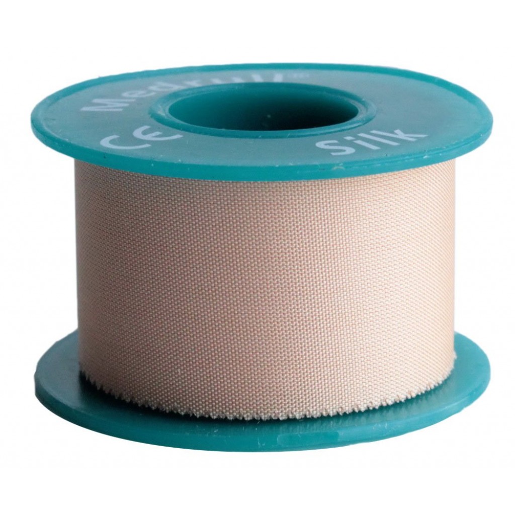 Пластир на котушці Medrull Silk шовковий тілесний 2,5 смх5м
