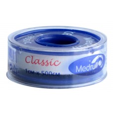 Пластырь на катушке Medrull Classic тканый белый 1смх5м
