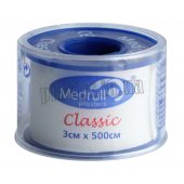 Пластырь на катушке Medrull Classic тканый белый 3смх5м