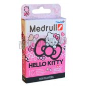 Набор пластырей Medrull Hello Kitty детский полимерный 2,5смх7,5см 10шт