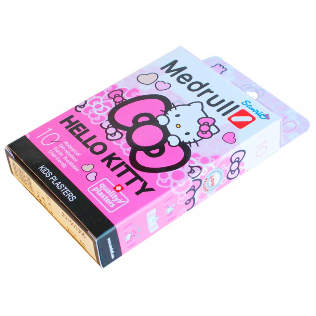 Набір пластирів Medrull Hello Kitty дитячий полімерний 2,5смх7,5см 10шт