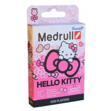 Набор пластырей Medrull Hello Kitty детский полимерный 2,5смх7,5см 10шт