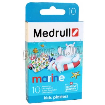Набор пластырей Medrull Marine детский 1,9смх7,2см 10шт