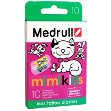 Набор пластырей Medrull Mimi Kids детский полимерный 2,5смх5,7см 10шт