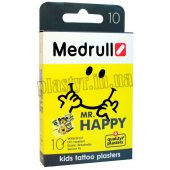 Набор пластырей Medrull Mr.HAPPY детский эластичный полиуретановый 2,5смх5,7см 10шт