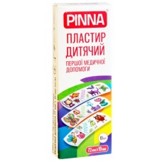 Набір пластирів Pinna дитячий з полімерним малюнком 1,9смх7,2см 10шт
