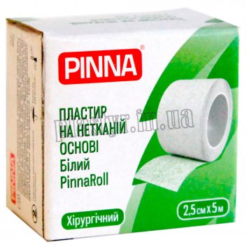 Пластырь на катушке Pinna PinnaRoll нетканый белый 2,5смх5м-2