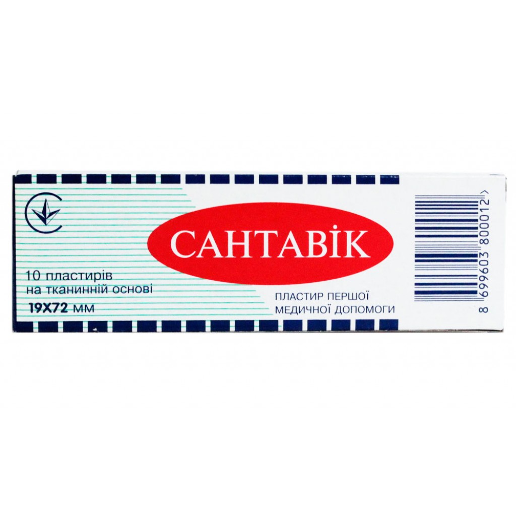 Набор пластырей Сантавик тканый телесный 1,9смх7,2см 10шт