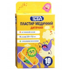Набір пластирів Teta дитячий з малюнком тканий 2,5смх7,2см 10шт