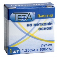 Пластир на котушці Teta нетканий білий 1,25 смх5м