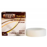 Пластырь на катушке Teta полимерный прозрачный 1,25смх5м