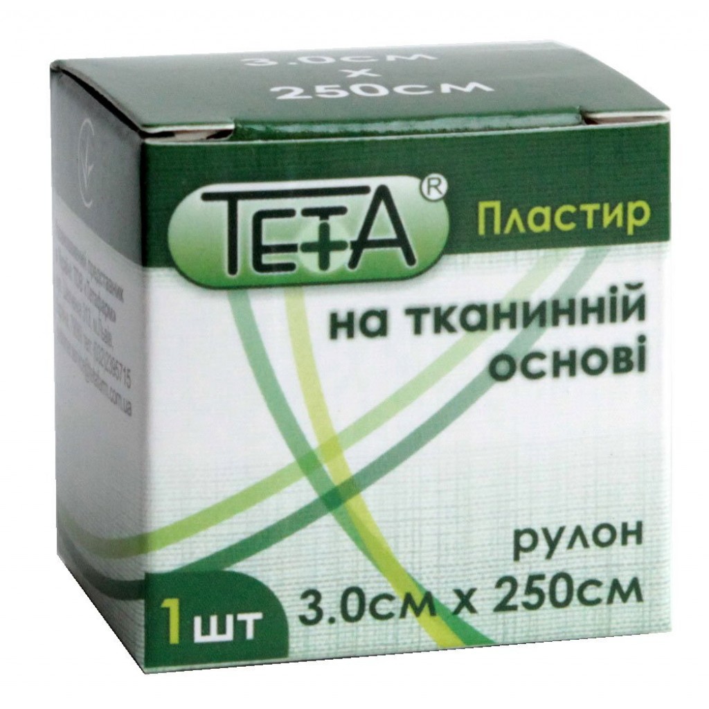 Пластир на котушці Teta тканий білий 3смх2,5м Bangli