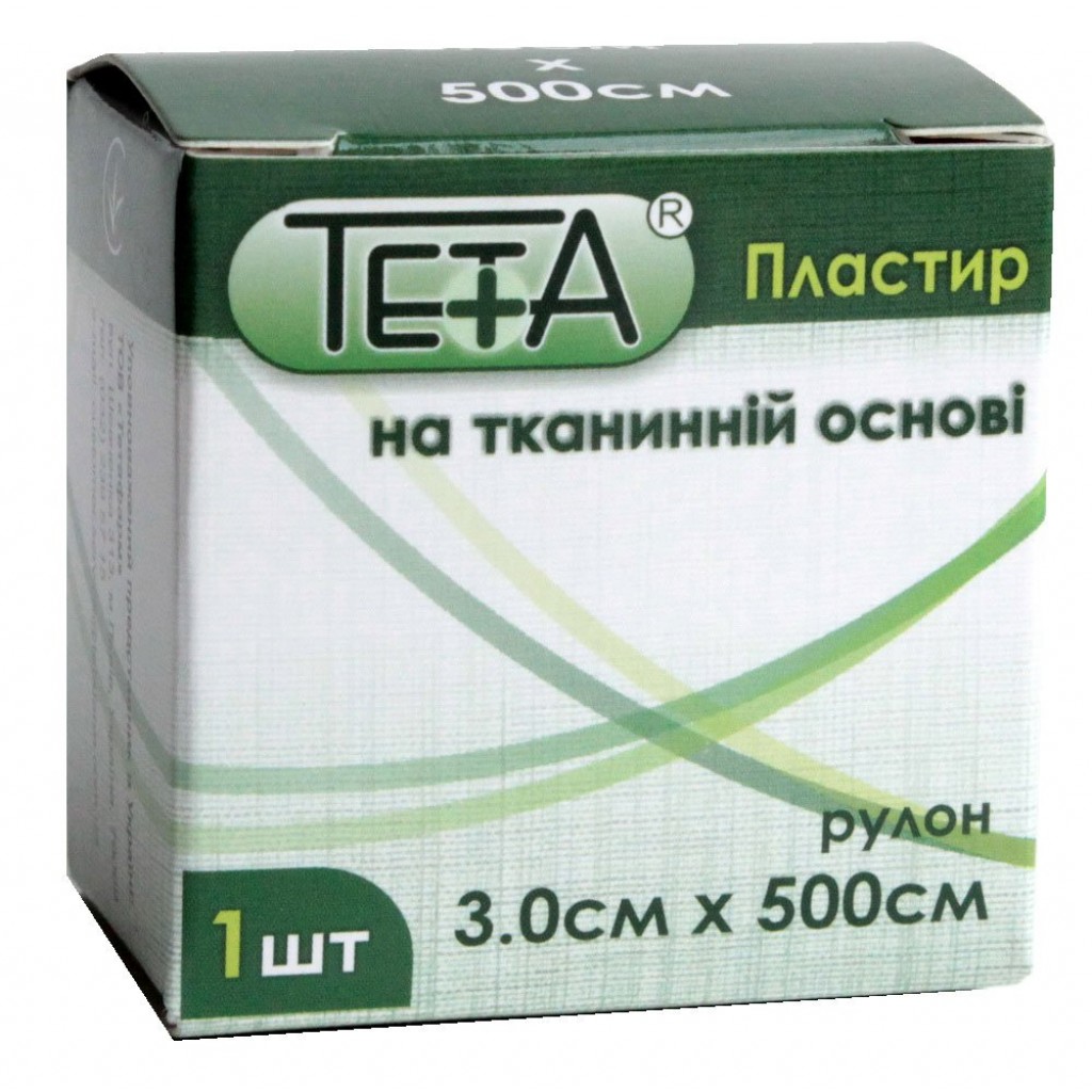 Пластир на котушці Teta тканий білий 3смх5м