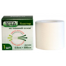 Пластир на котушці Teta тканий білий 5смх5м
