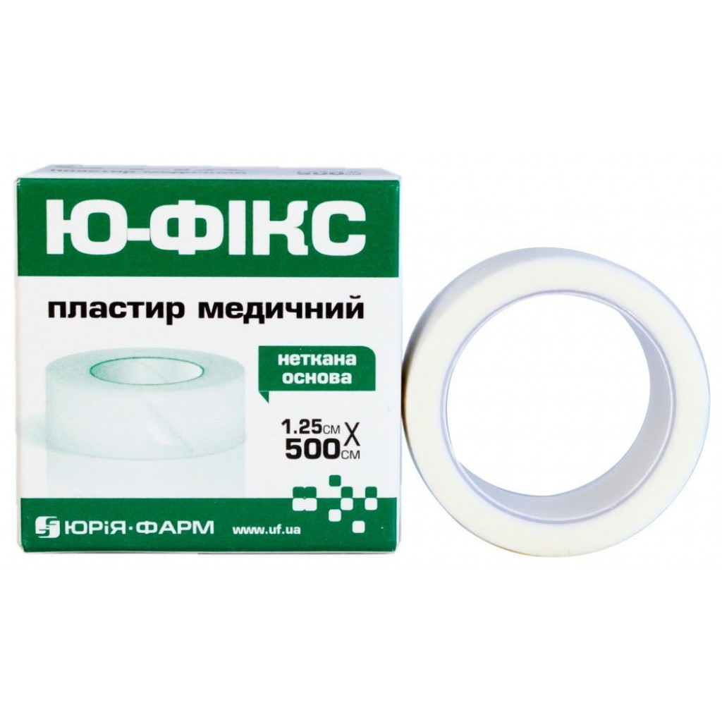 Пластир на котушці Ю-ФІКС нетканий білий 1,25 смх5м