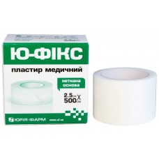 Пластир на котушці Ю-ФІКС нетканий білий 2,5 смх5м