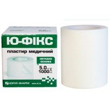 Пластир на котушці Ю-ФІКС нетканий білий 5смх10м