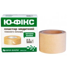 Пластир на котушці Ю-ФІКС нетканий тілесний 2,5смх5м
