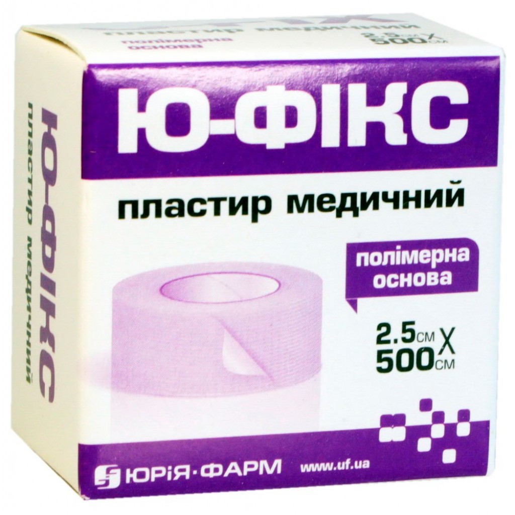 Пластир на котушці Ю-ФІКС полімерний прозорий 2,5смх5м
