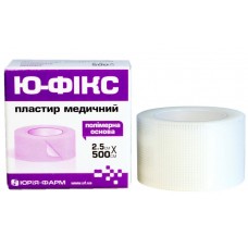 Пластир на котушці Ю-ФІКС полімерний прозорий 2,5смх5м