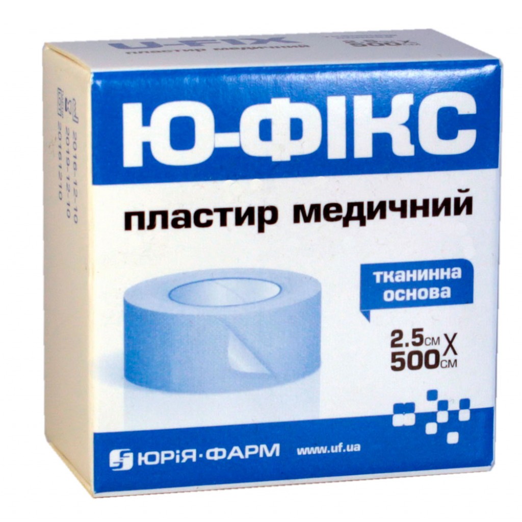 Пластир на котушці Ю-ФІКС тканий білий 2,5 смх5м